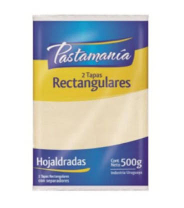 TAPA RECTANGULAR PASTA MANIA 500GS