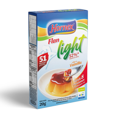 FLAN VAINILLA HORNEX LIGHT 8 PORCIONES