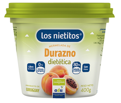 MERMELADA DURAZNO ADU LOS NIETITOS 400GS