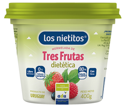 MERMELADA TRES FRUTAS ADU LOS NIETITOS 400GS