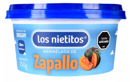 MERMELADA DE ZAPALLO LOS NIETITOS 250G
