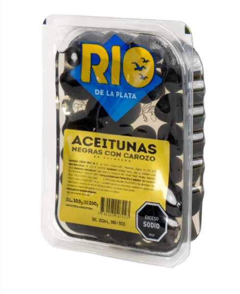 ACEITUNAS NEGRAS RIO DE LA PLATA 200G