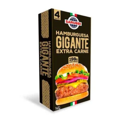 HAMBURGUESA GIGANTE SARUBBI X 8 CAJAS