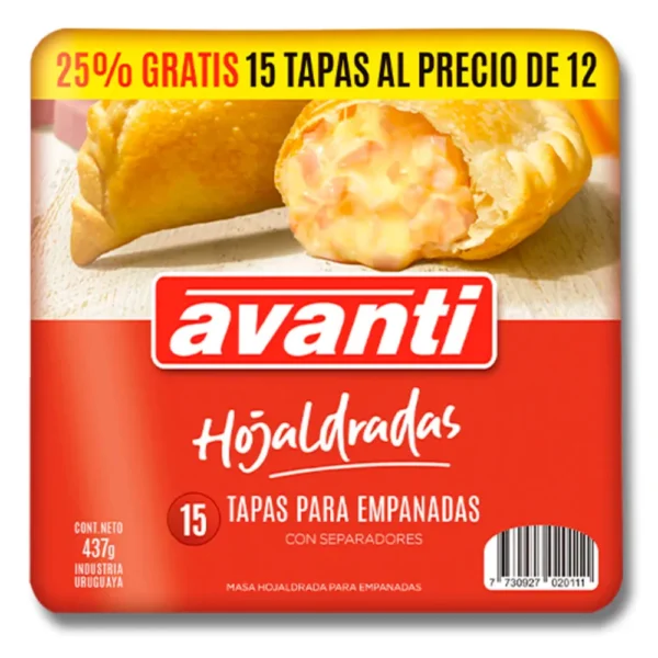 TAPA PARA EMPANADA AVANTI x 15 unid.
