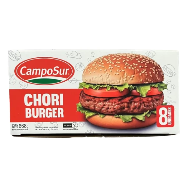 HAMBURGUESAS CHORI BURGUER CAMPO SUR X 8 UNID.